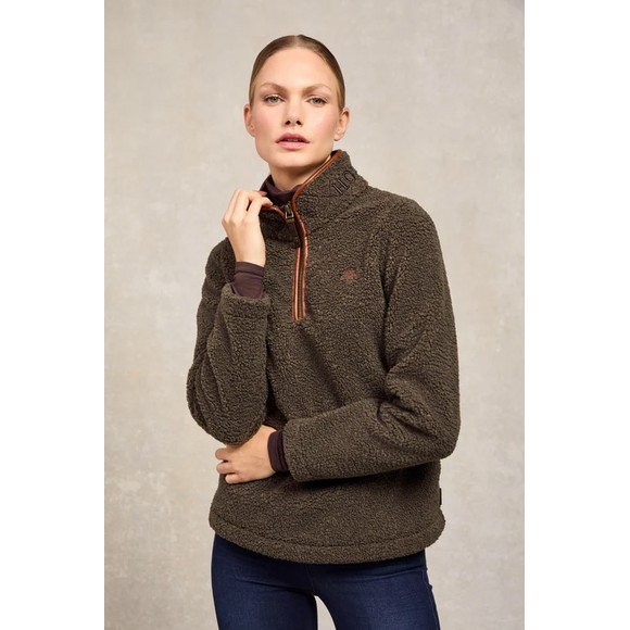 Holland Cooper Womens Green Country Fleece Half Zip main image