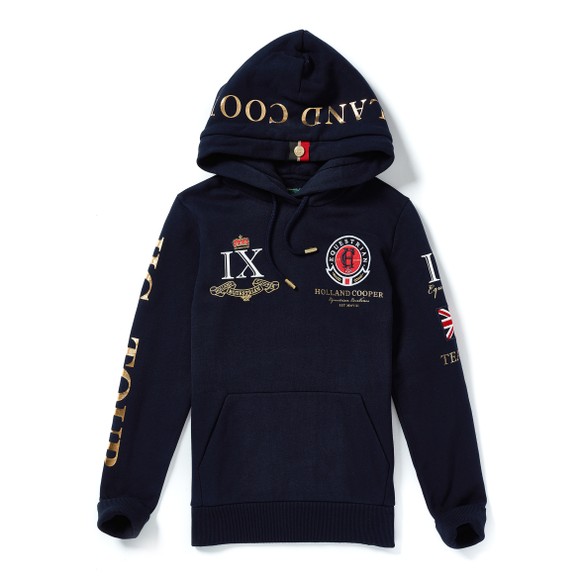 Holland Cooper Womens Blue Team Overhead Hoody main image