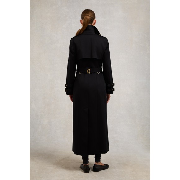 Holland Cooper Womens Black Gatcombe Trench Coat main image