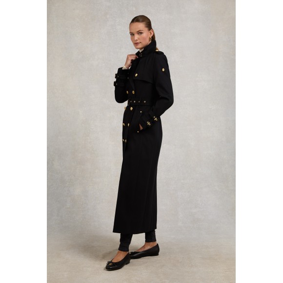 Holland Cooper Womens Black Gatcombe Trench Coat main image