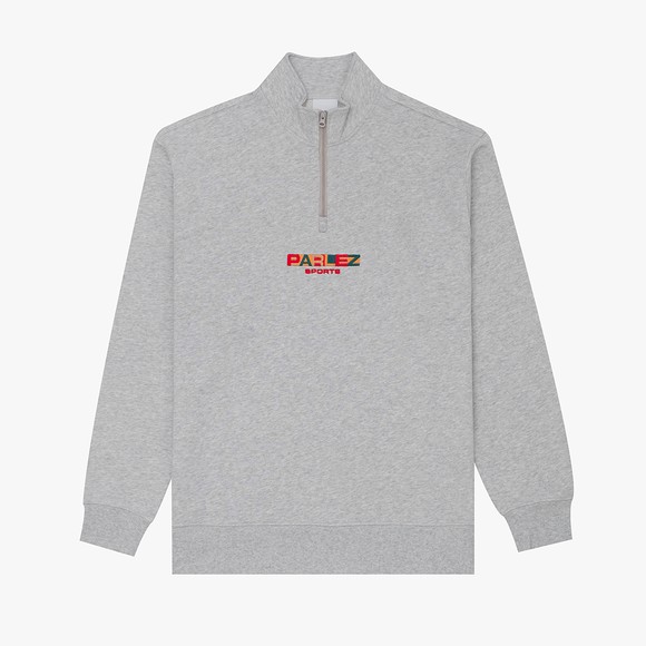 Parlez Mens Grey Ora 1/4 Zip Sweatshirt main image