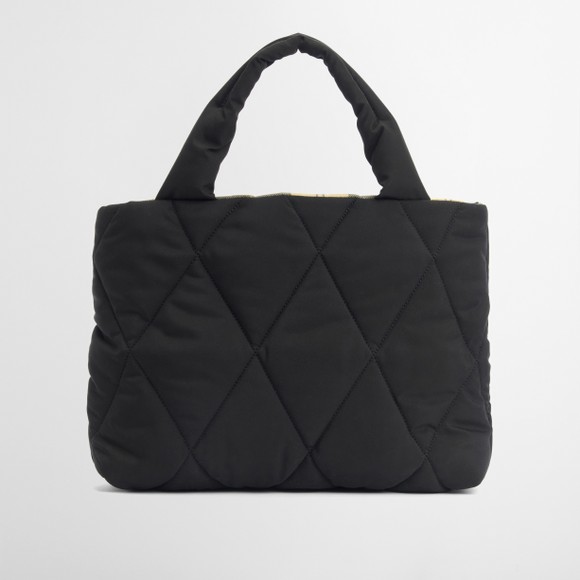 Barbour Lifestyle Womens Black Mariah Mini Quilted Tote Bag main image