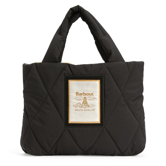 Barbour Lifestyle Womens Black Mariah Mini Quilted Tote Bag main image