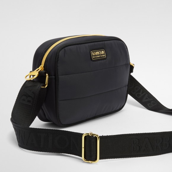 Barbour International Womens Black Monaco Quilt Crossbody Bag main image