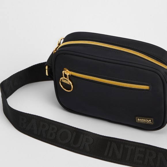 Barbour International Womens Black Qualify Micro Crossbody Bag main image