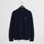 Cotton Merino Ribbed Half Zip Jumper