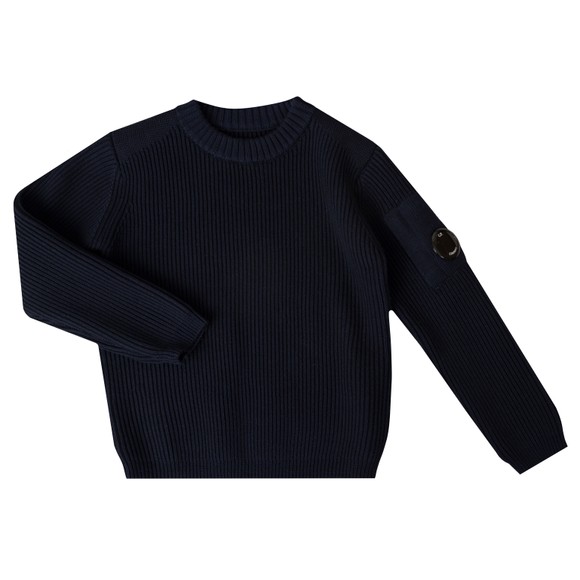 C.P. Company Undersixteen Boys Blue Viewfinder Knitted Jumper main image