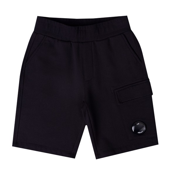 C.P. Company Undersixteen Boys Black Viewfinder Jersey Cargo Shorts main image