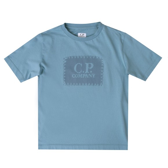 C.P. Company Undersixteen Boys Blue Stamp Logo T Shirt main image