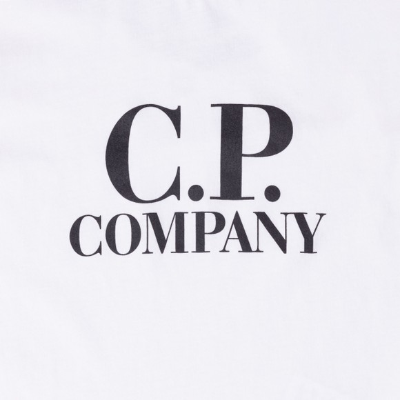 C.P. Company Undersixteen Boys White Printed Goggle T Shirt main image
