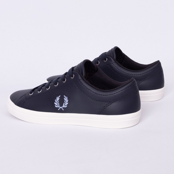 Fred Perry Mens Blue Baseline Leather Trainer main image
