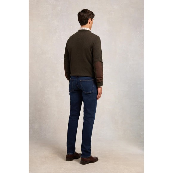 Holland Cooper Mens Green Country Crew Neck Knit Jumper main image