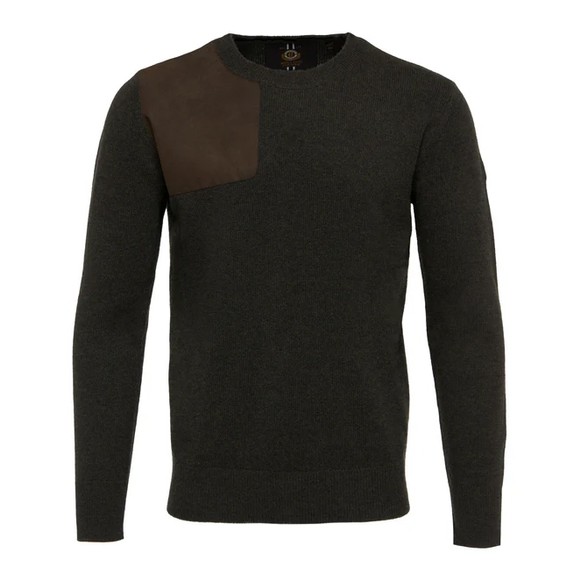 Holland Cooper Mens Green Country Crew Neck Knit Jumper main image