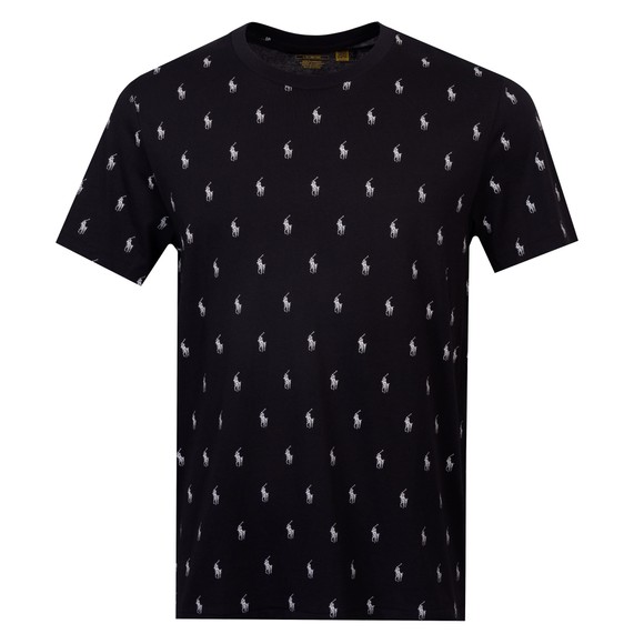Polo Ralph Lauren Mens Black Allover Pony Sleep T Shirt main image