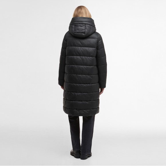 Barbour International Womens Black Longline Olivios Puffer main image