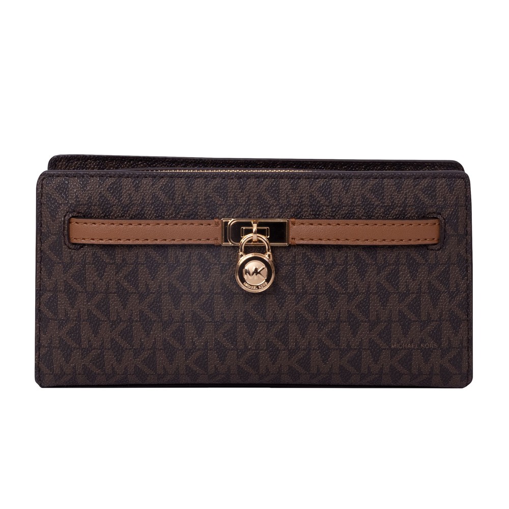 Brown Michael Kors Hamilton Wallet Vanilla Michael Kors Hamilton