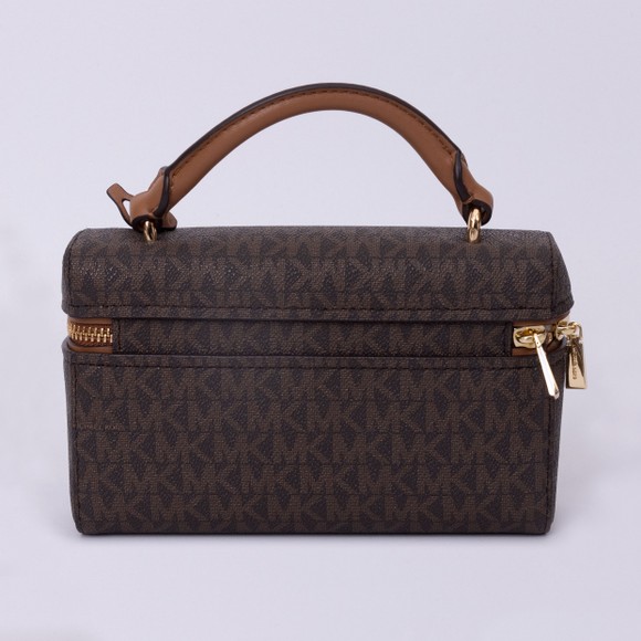Michael Kors Womens Brown Jana Monogram Crossbody Basg main image