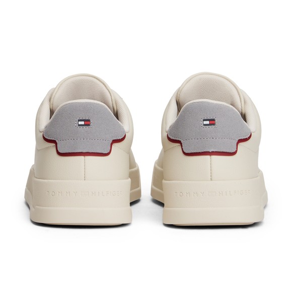 Tommy Hilfiger Mens Beige Court LTH Detail Essential Trainer