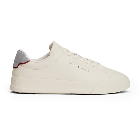 Tommy Hilfiger Mens Beige Court LTH Detail Essential Trainer