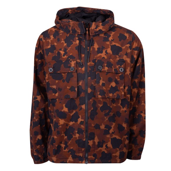 Pretty Green Mens Brown Brindle Hooded Jacket