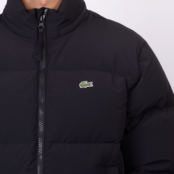 Lacoste Mens Black Water Repellent Hooded Down Jacket main image