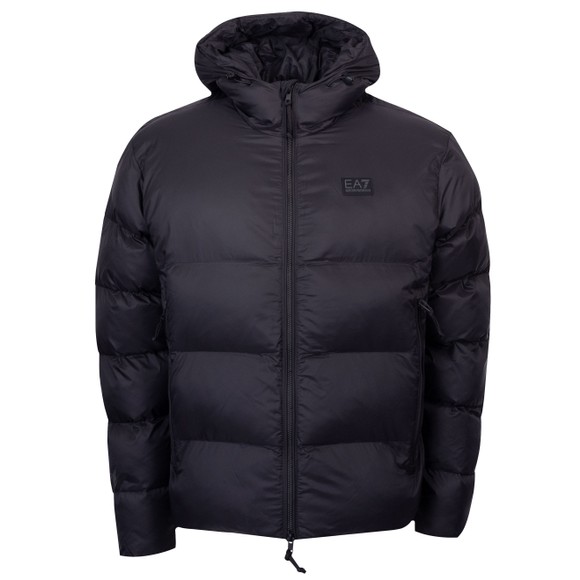 EA7 Emporio Armani Mens Black Big Logo Mountain Polar Jacket