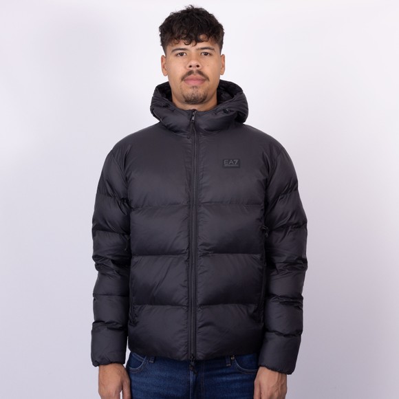 EA7 Emporio Armani Mens Black Big Logo Mountain Polar Jacket main image