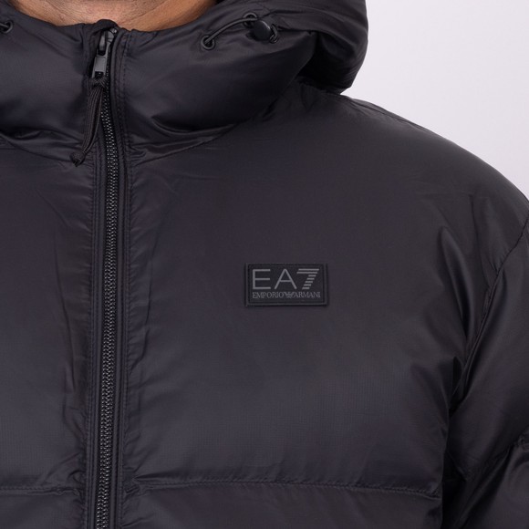 EA7 Emporio Armani Mens Black Big Logo Mountain Polar Jacket main image