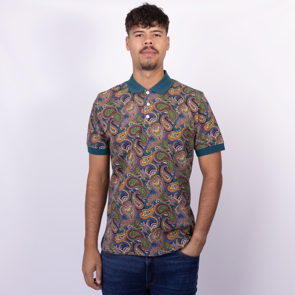 Pretty Green Mens Multicoloured House Paisley Polo Shirt