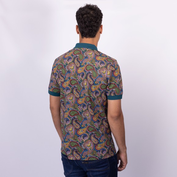Pretty Green Mens Multicoloured House Paisley Polo Shirt main image