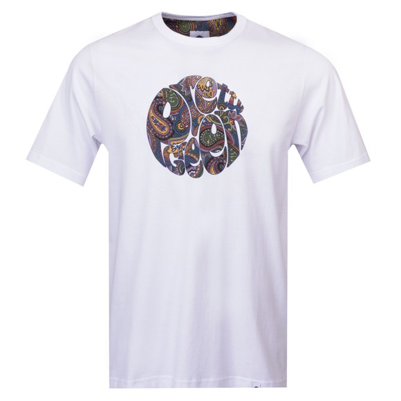 Pretty Green Mens White House Logo Paisley T-Shirt