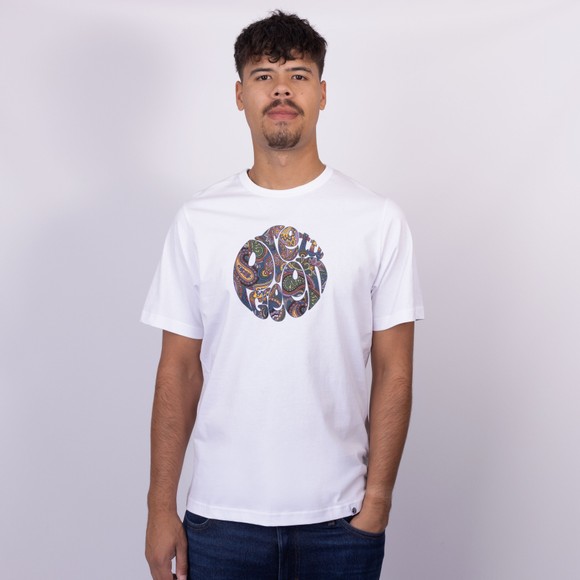 Pretty Green Mens White House Logo Paisley T-Shirt