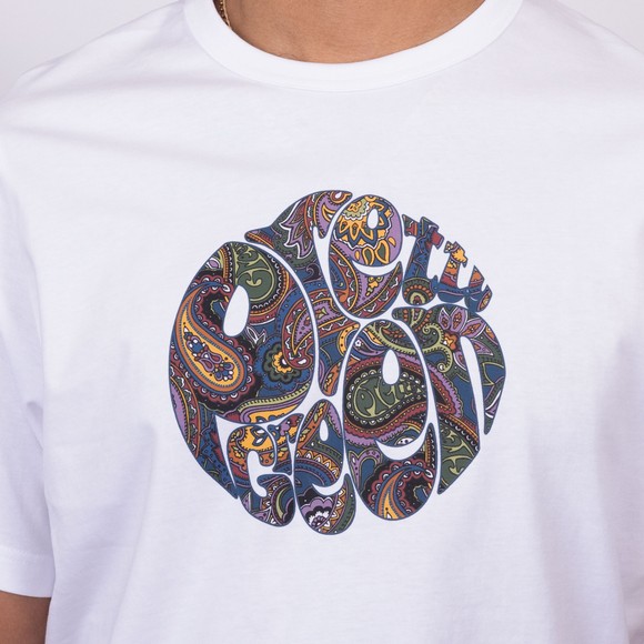 Pretty Green Mens White House Logo Paisley T-Shirt main image