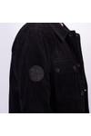 Pretty Green Mens Black Dalmorton Cord Overshirt