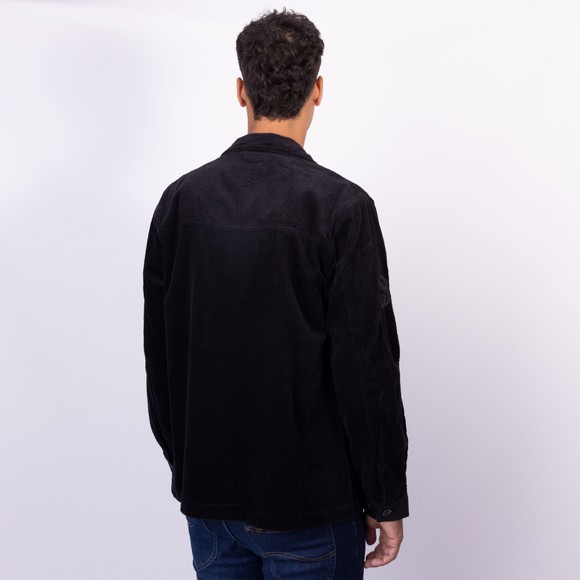 Pretty Green Mens Black Dalmorton Cord Overshirt main image