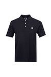 Pretty Green Mens Black House Paisley Placket Polo Shirt