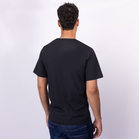 Pretty Green Mens Black House Logo Paisley T-Shirt main image