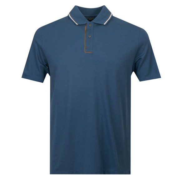 Paul & Shark Mens Blue X-Soft Lyocell Tipped Detail Polo Shirt main image