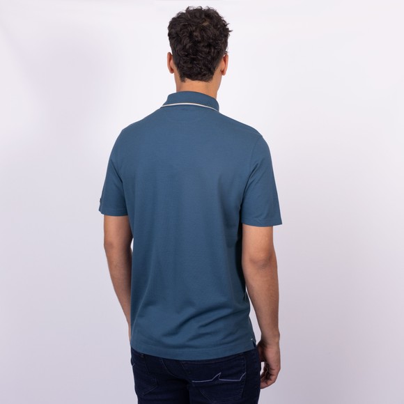 Paul & Shark Mens Blue X-Soft Lyocell Tipped Detail Polo Shirt main image