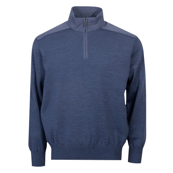 Paul & Shark Mens Blue Typhoon Wool Knitted Half Zip Sweatshirt main image