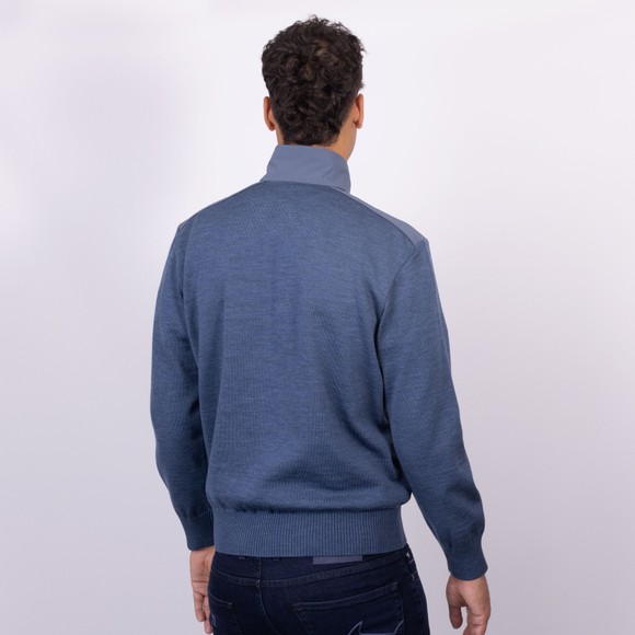 Paul & Shark Mens Blue Typhoon Wool Knitted Half Zip Sweatshirt main image