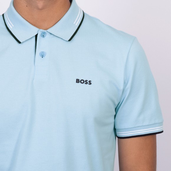 BOSS Mens Blue Athleisure Paul Polo Shirt main image