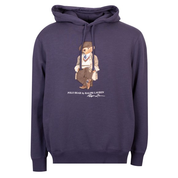Polo Bear By Ralph Lauren Mens Blue Heritage Bear Overhead Hoody main image