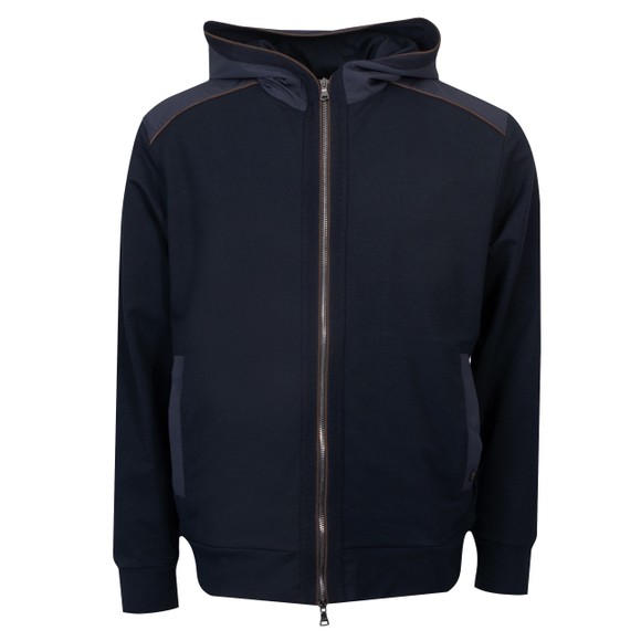 Paul & Shark Mens Blue Typhoon Cotton Lyocell Full Zip Hooded Sweatshirt main image