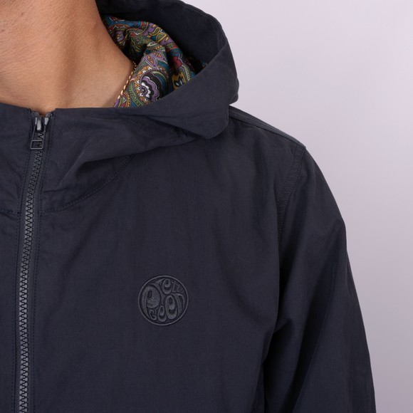 Pretty Green Mens Blue Feltham Hooded Jacket main image