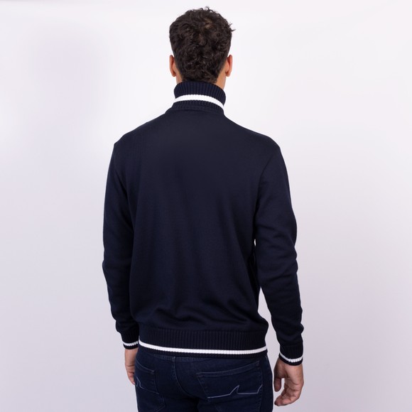 Paul & Shark Mens Blue Tipped Wool Knitted Roll Neck Jumper main image