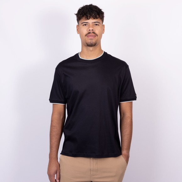 Paul & Shark Mens Blue Lyocell X-Soft Tipped T-Shirt main image