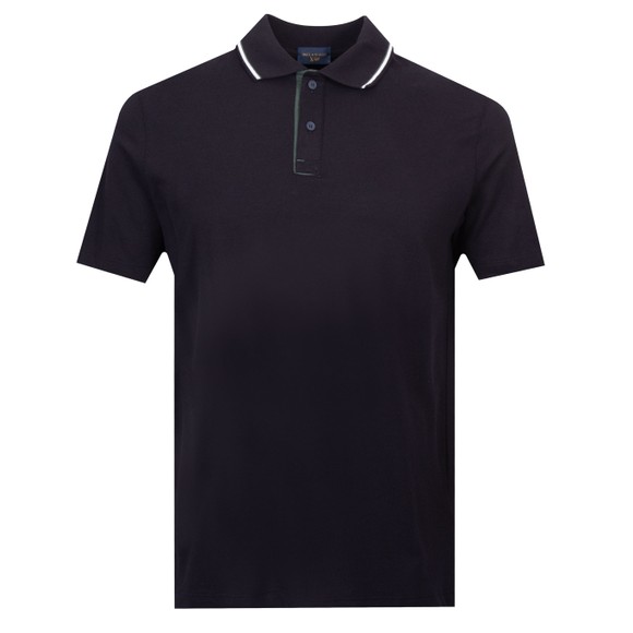 Paul & Shark Mens Blue X-Soft Lyocell Tipped Detail Polo Shirt main image