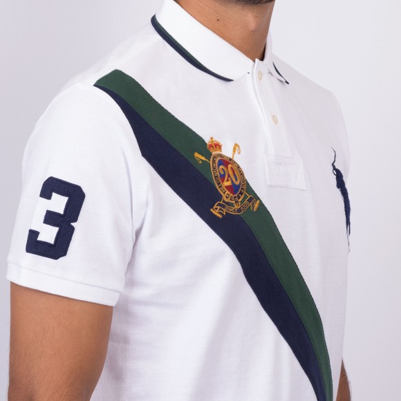 Polo Ralph Lauren Mens White 20th Anniversary Polo Shirt main image