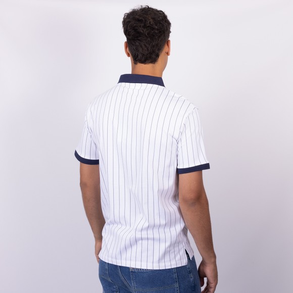 Fila Mens White Classic Vintage Striped Polo Shirt main image